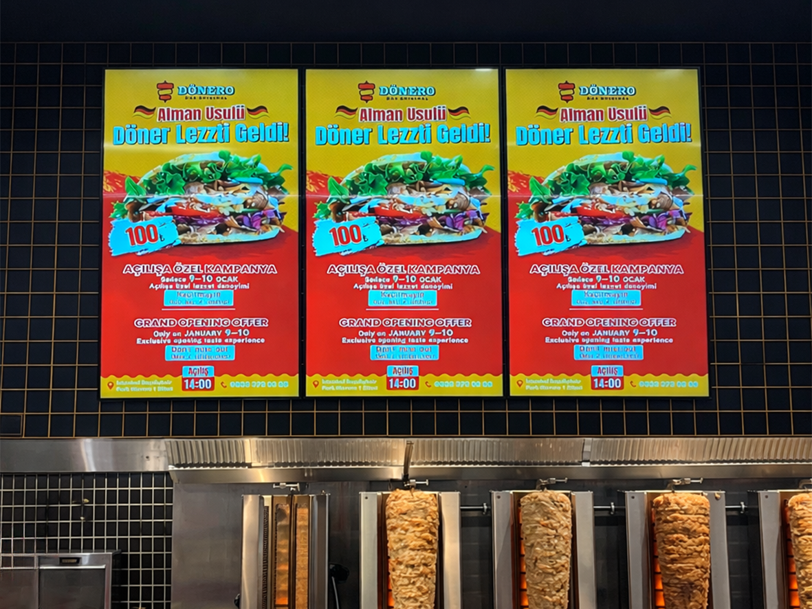 Fast Casual Doner Restaurant Menuboard Project