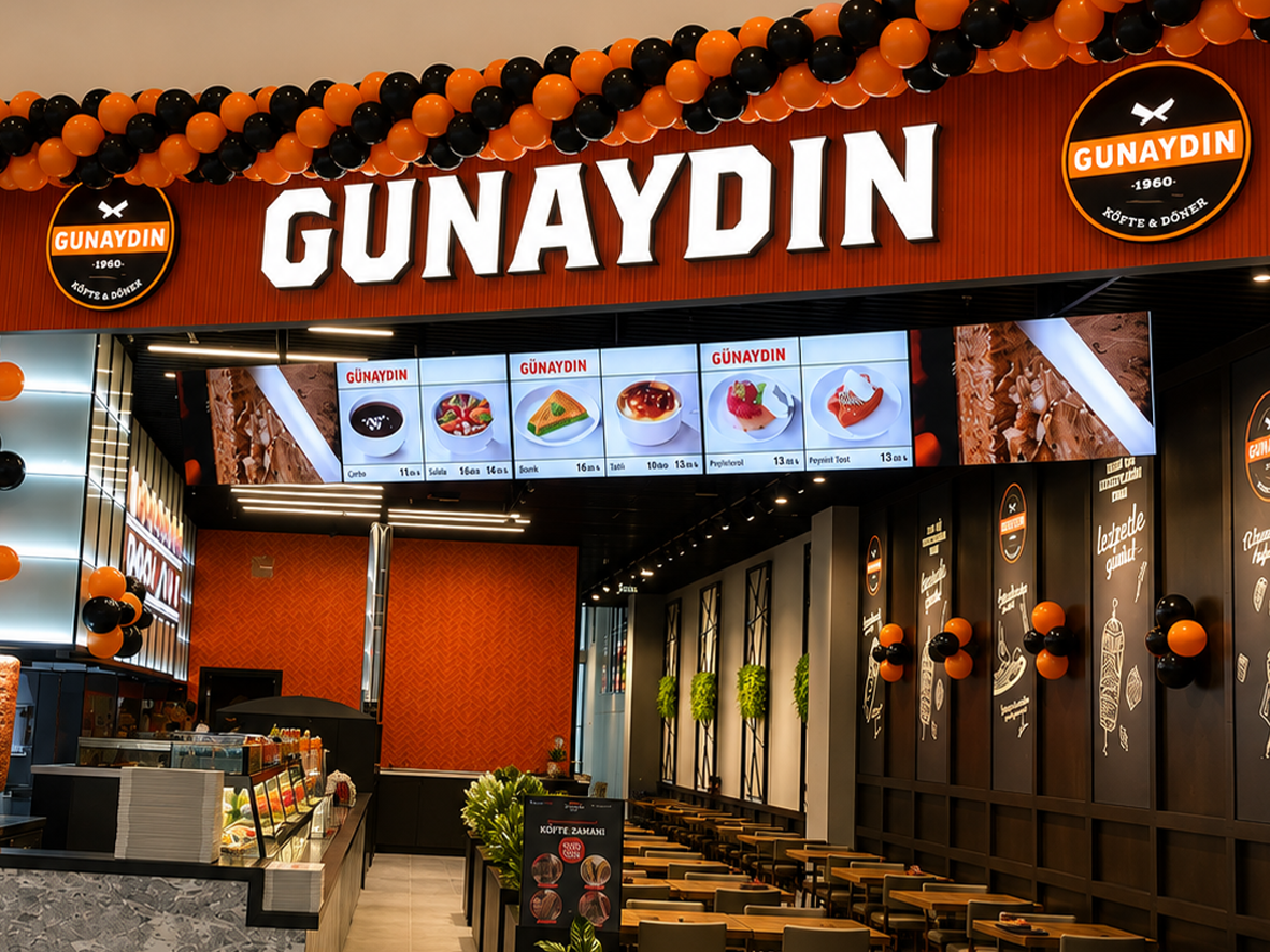 Restoran Zinciri Menuboard Projesi