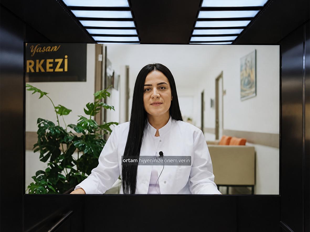 Kartal Kızılay Hastanesi Asansör Ekranı Projesi